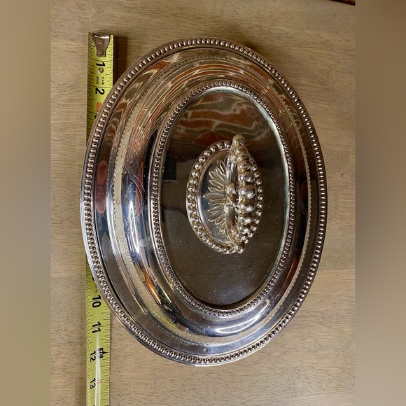 1930s Mappin & Webb’s Silver-Plate London Sheffield Oval Lidded Serving Dish 12” - Picture 2 of 10